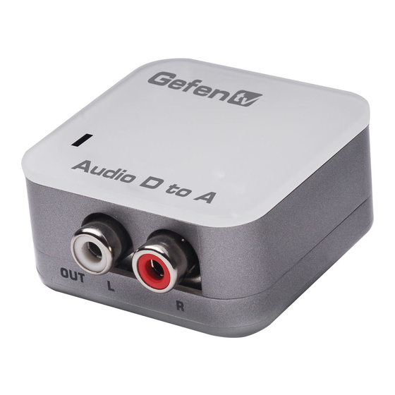 Gefen DIGAUD-2-AAUD Quick Start Manual