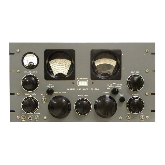 Hammarlund SP-600-JI-17 Handbook