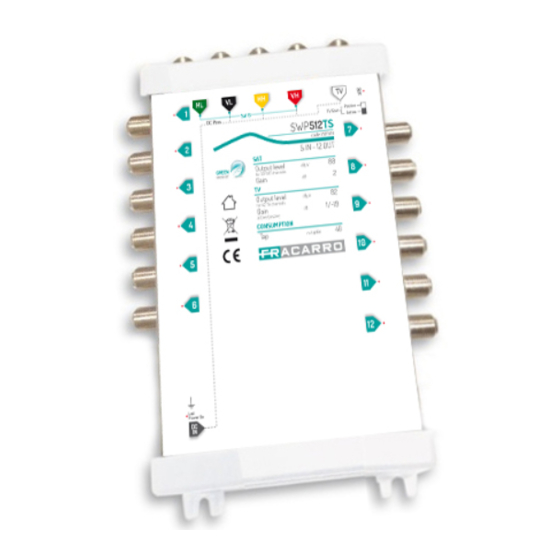 Fracarro SWP508TS Operating Instructions Manual