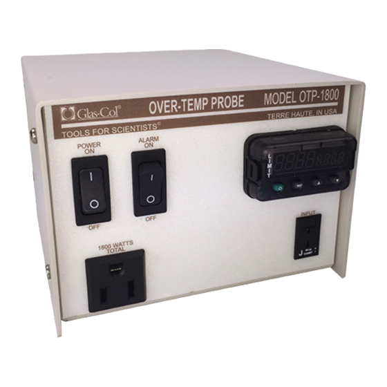 Glas-Col 108A OTP1800 Operation Manual