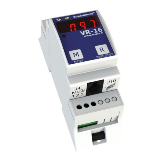 Muuntosahko Superintend Trafox VR-16 Short Operating Manual