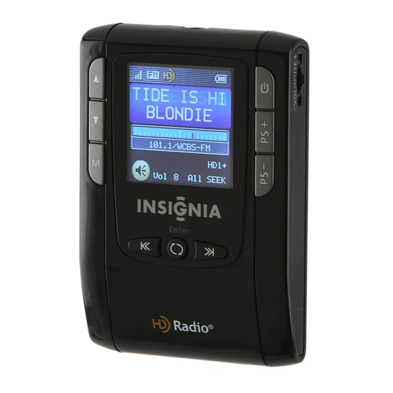 Insignia NS-HD01 - Portable HD Radio User Manual