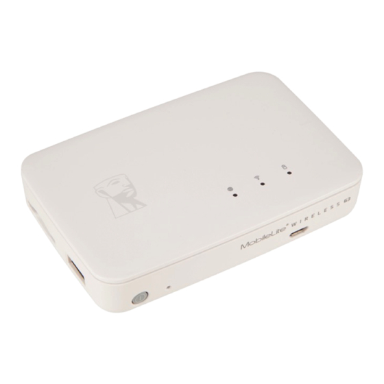 Kingston Technology MobileLite Wireless G3 User Manual