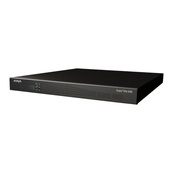 Avaya Scopia Elite 6000/E Series User Manual