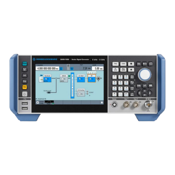 Rohde & Schwarz SMBV100B Manuals