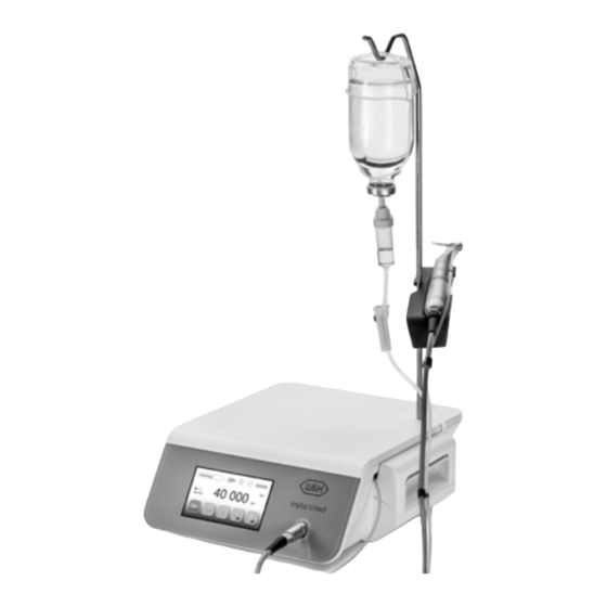 W&H Implantmed SI-1010 Quick Manual