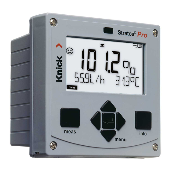 Knick Stratos Pro A2 MSPH Series User Manual