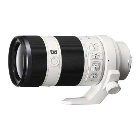 Sony FE 70-200mm F4 G 0SS Operating Instructions