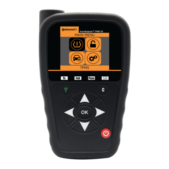 Continental Refrigerator AUTODIAGNOS TPMS SE User Manual