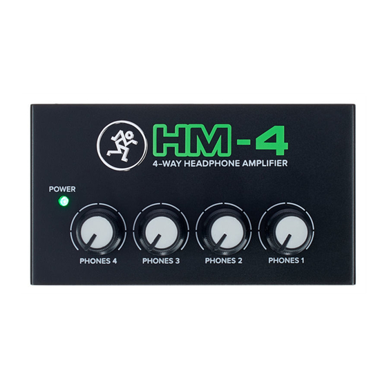 Mackie HM-4 Quick Start Manual