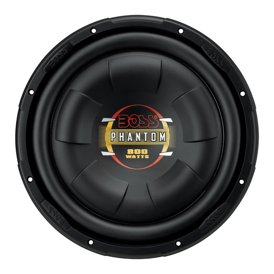 Boss Audio Systems Phantom D10F User Manual