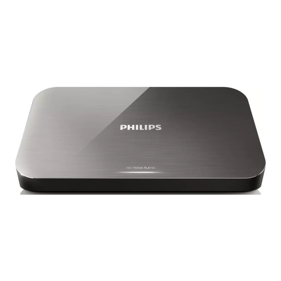 User Manuals: PHILIPS HMP7001 HD Media player