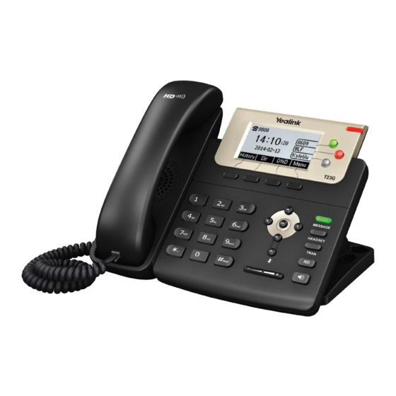 Yealink SIP-T23P User Manual