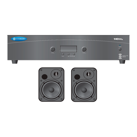 Crown Commercial Audio 140MAx Operation Manual