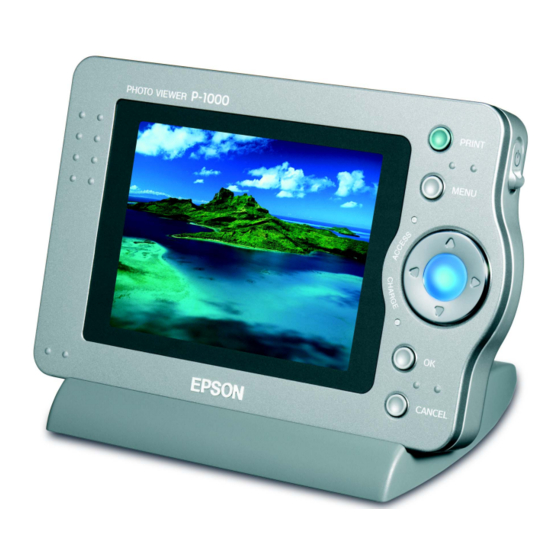 Epson P-1000 - Photo Viewer - Digital AV Player Manuals