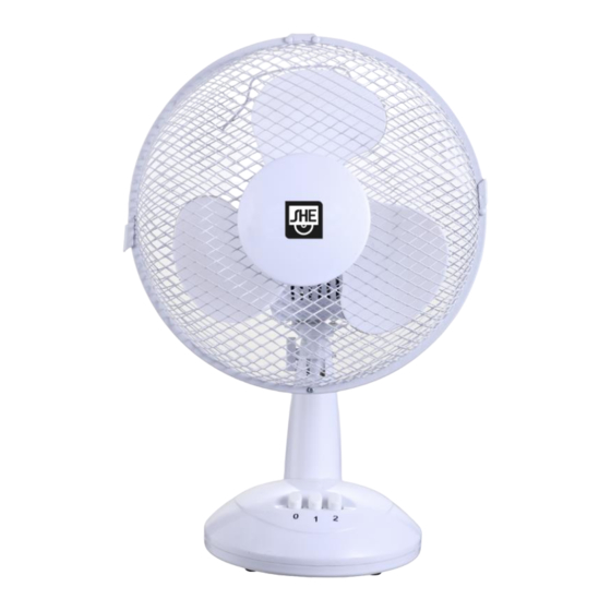 User Manuals: SHE 23TI2001 Table Fan