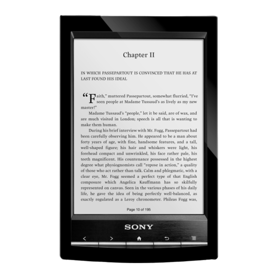 Sony PRS-T1 Quick Start Manual