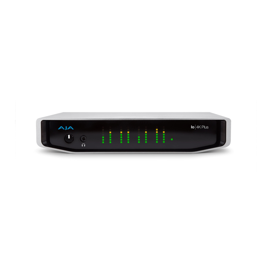 AJA io4K Installation And Operation Manual