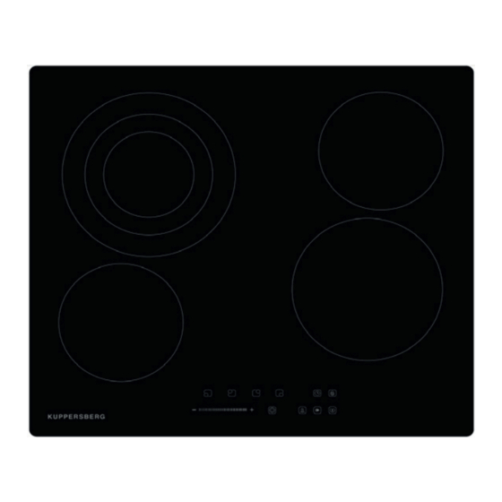 User Manuals: Kuppersberg ECS 630 Electric Cooktop
