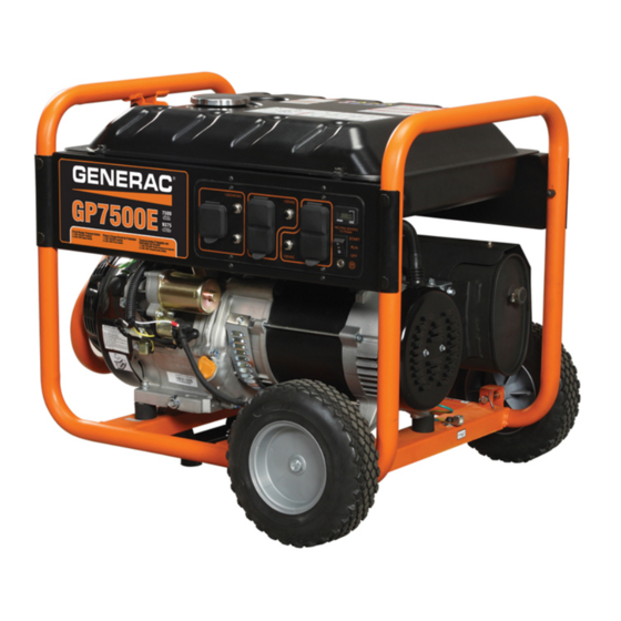 Generac Power Systems GP7500E GP SERIES Specification