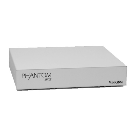 Minicom Phantom MX II Quick Installation Manual