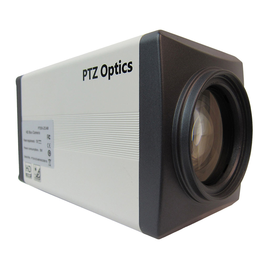 PTZ Optics 20X-ZCAM User Manual