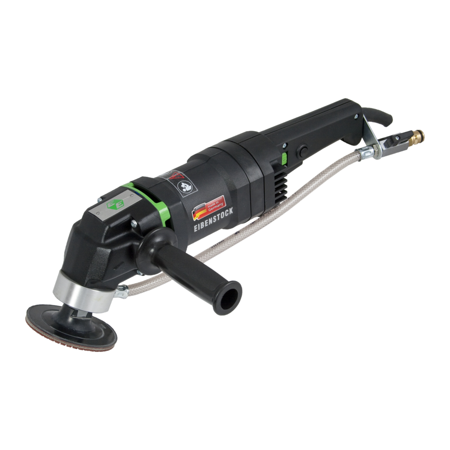 User Manuals: EIBENSTOCK WPN 180 Wet Angle Polisher