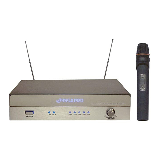 Pyle Pro PDWM1500 Operating Instructions Manual