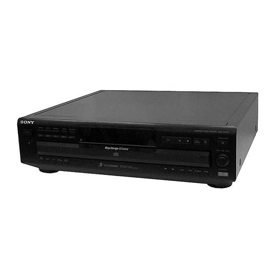 SONY CDP-C360Z OPERATING INSTRUCTIONS MANUAL Pdf Download | ManualsLib
