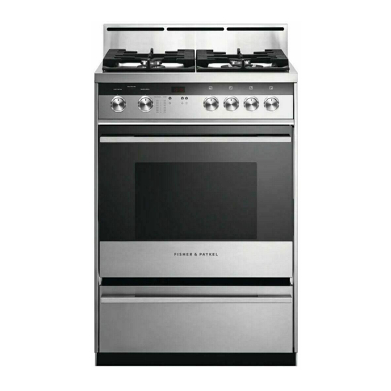 Fisher & Paykel OR24SDMBGX2-N Gas Range Manuals