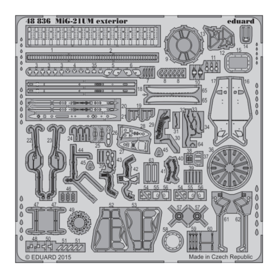 Eduard MiG-21UM exterior Quick Start Manual
