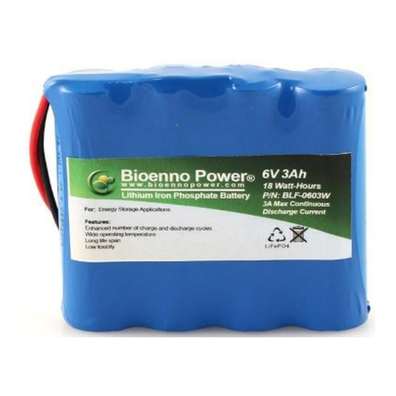 Bioenno Power BLF-0603W User Manual