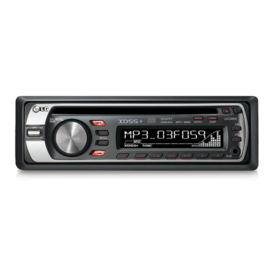 LG LAC2900RNP Car Audio Receiver Manuals