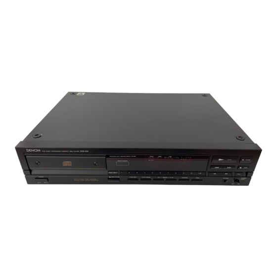 Denon DCD-810 Operating Instructions Manual