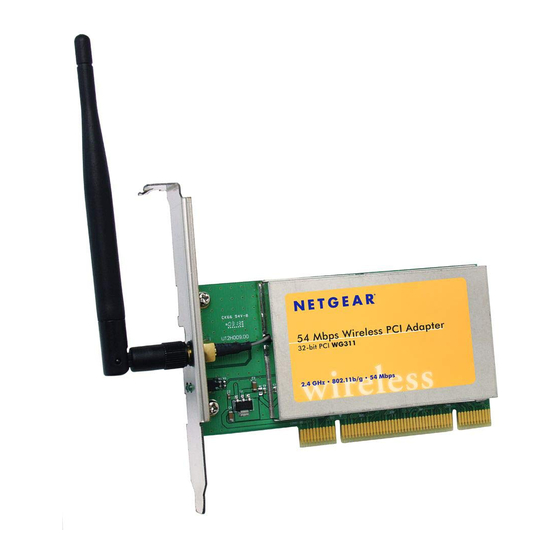 NETGEAR WG311v1 - 54 Mbps Wireless PCI Adapter Manuals