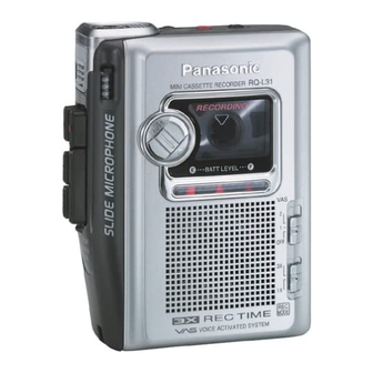 Panasonic RQ-L31 - Cassette Dictaphone Manuals