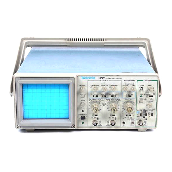 User Manuals: TEK 2225 Analog Oscilloscope