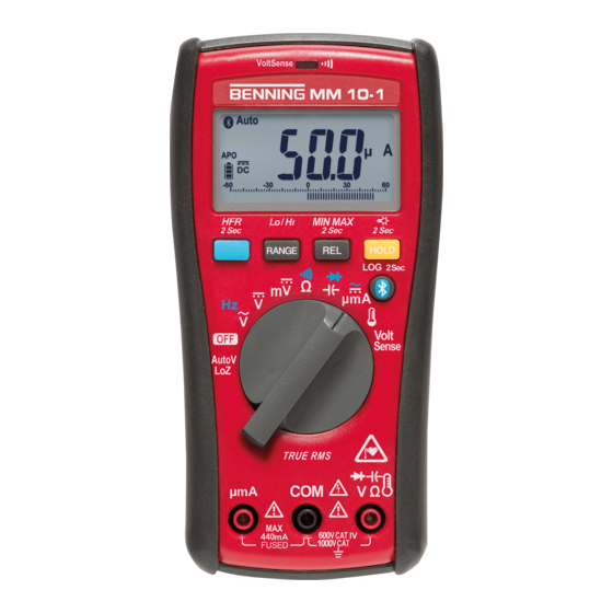 Benning MM 10-PV Operating Manual