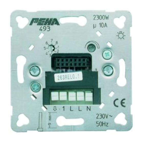PEHA 493 o.A Installation And Operating Instructions Manual