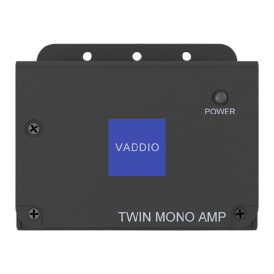 LEGRAND VADDIO Twin Mono AMP Installation Manual