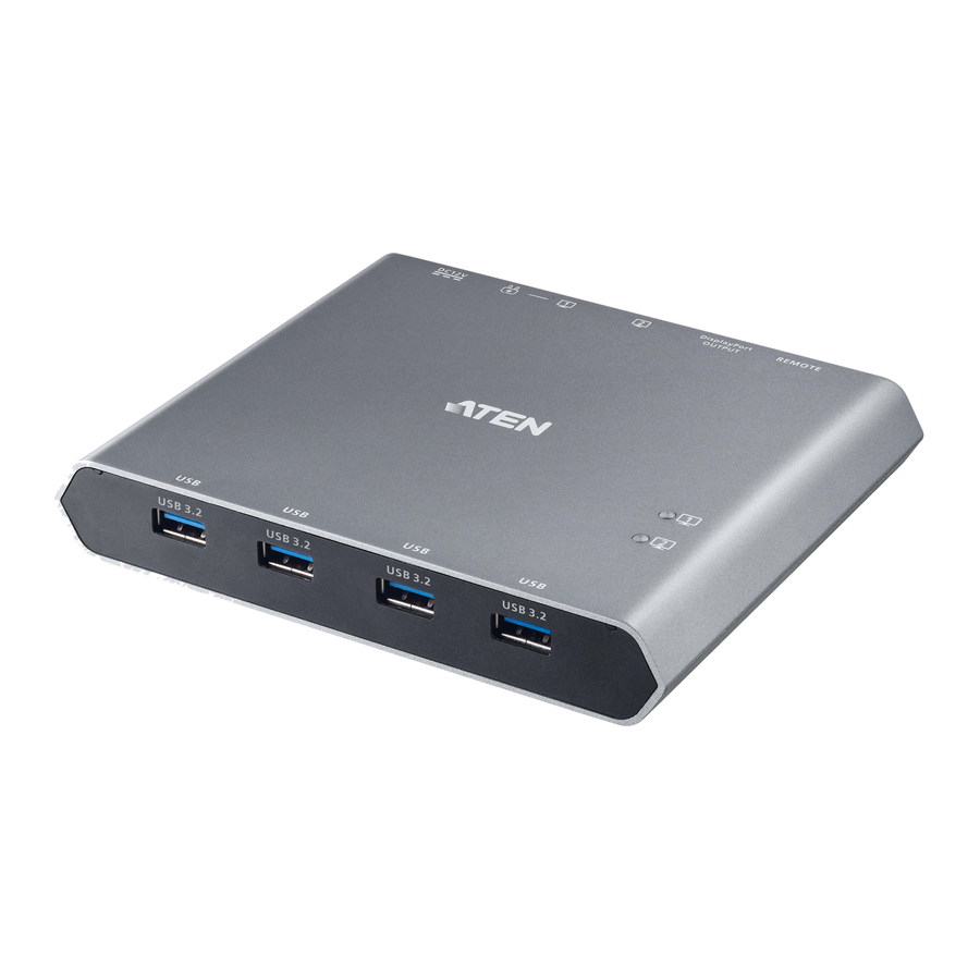 ATEN US3311 - 2-Port 4K DisplayPort USB-C KVM Dock Switch Quick Start