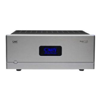 Cary Audio Design 7.125 Owner's Manual