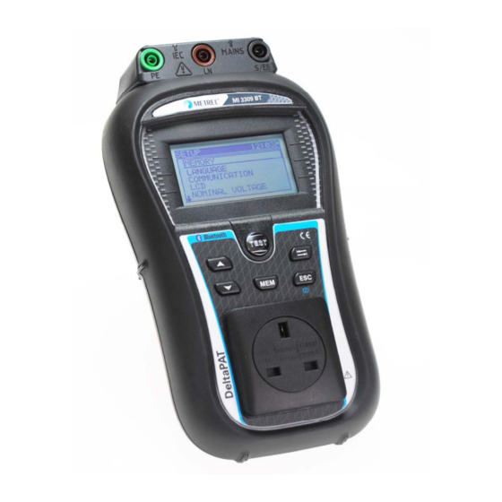 METREL DeltaPAT MI 3309 BT Manuals