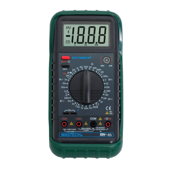 Mastech MY-65 User Manual