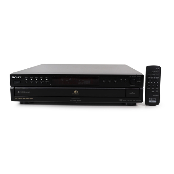 Sony SCD-CE595 Operating Instructions Manual