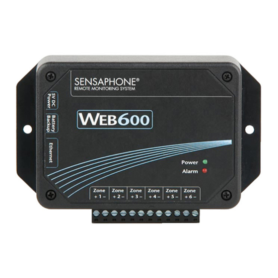 Sensaphone WEB600 User Manual