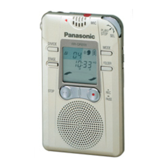Panasonic RR-QR100 Service Manual