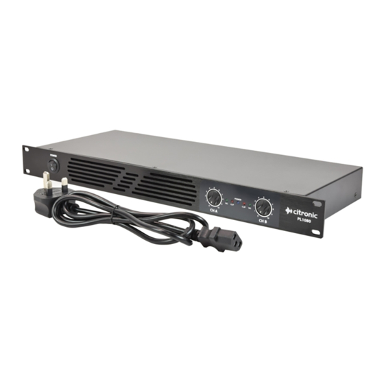 Citronic PL720 User Manual