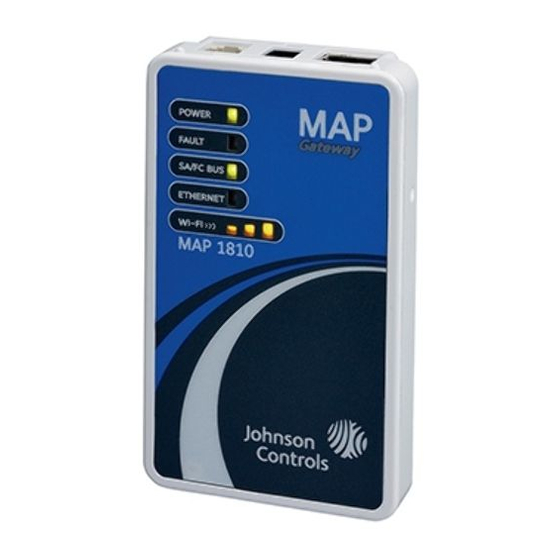 Johnson Controls MAP 1810 Quick Start Manual