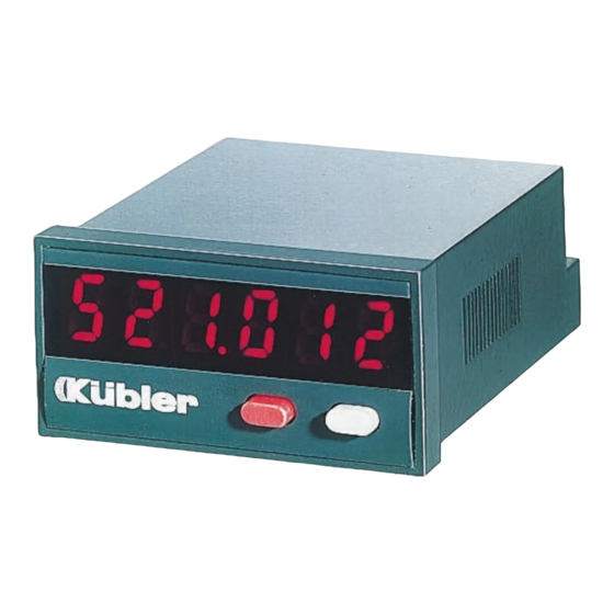 Kübler CODIX 525 Operating Instructions Manual